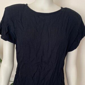 Vintage 1990s Essay by Sharon Anthony Black Crinkle Top